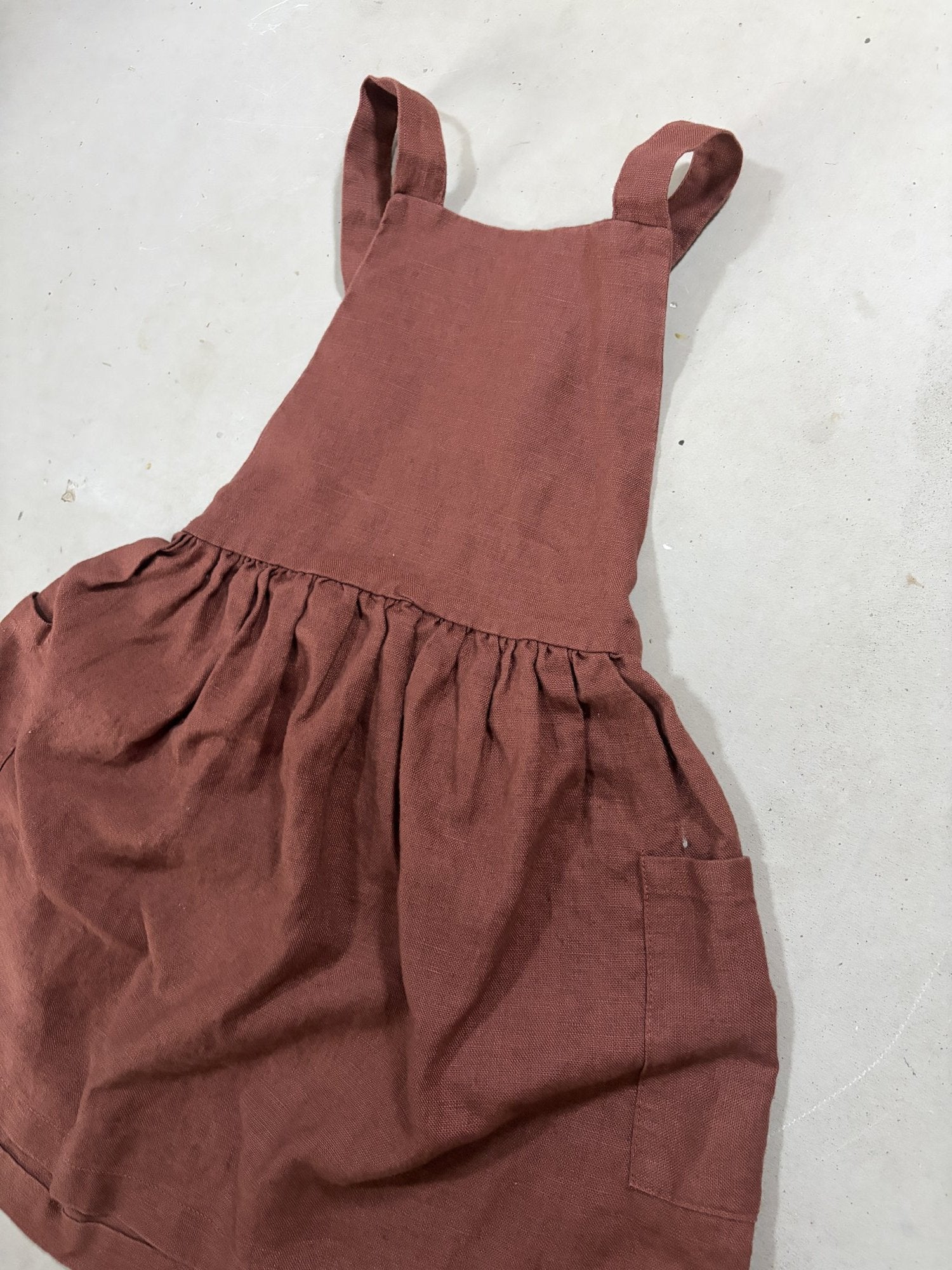 Haven Kids pinafore linen skirt || 2-3Y