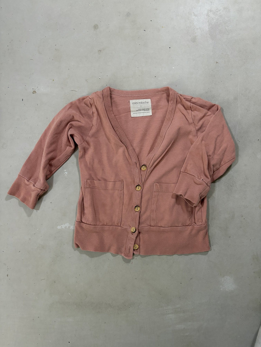 Mini Mioche rusty rose cardigan || 2