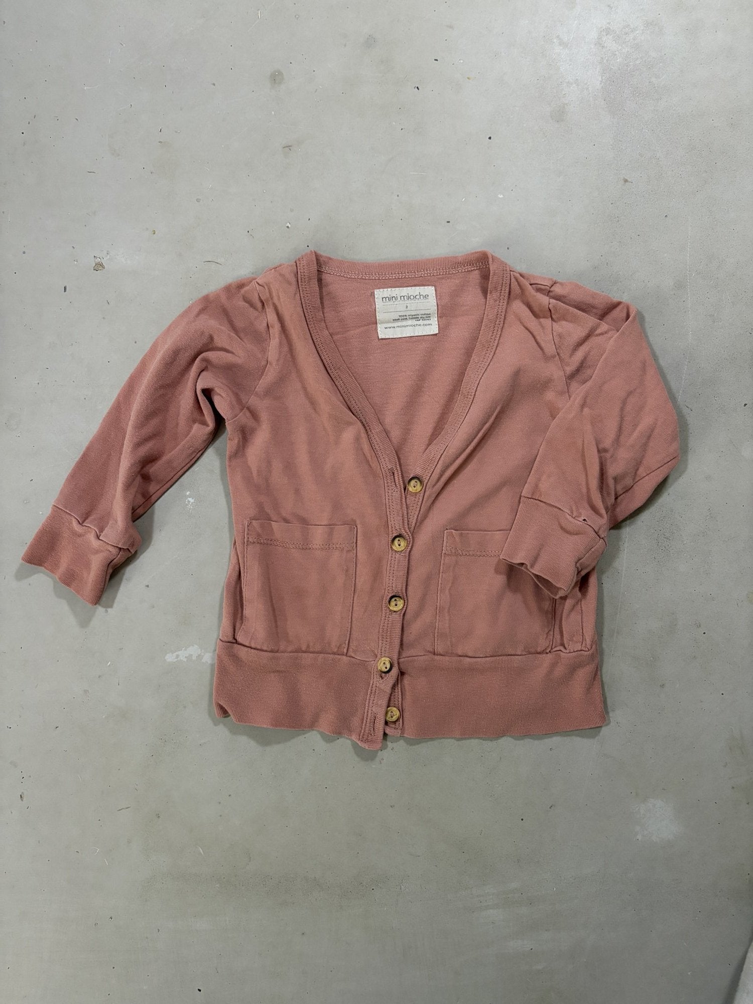 Mini Mioche rusty rose cardigan || 2