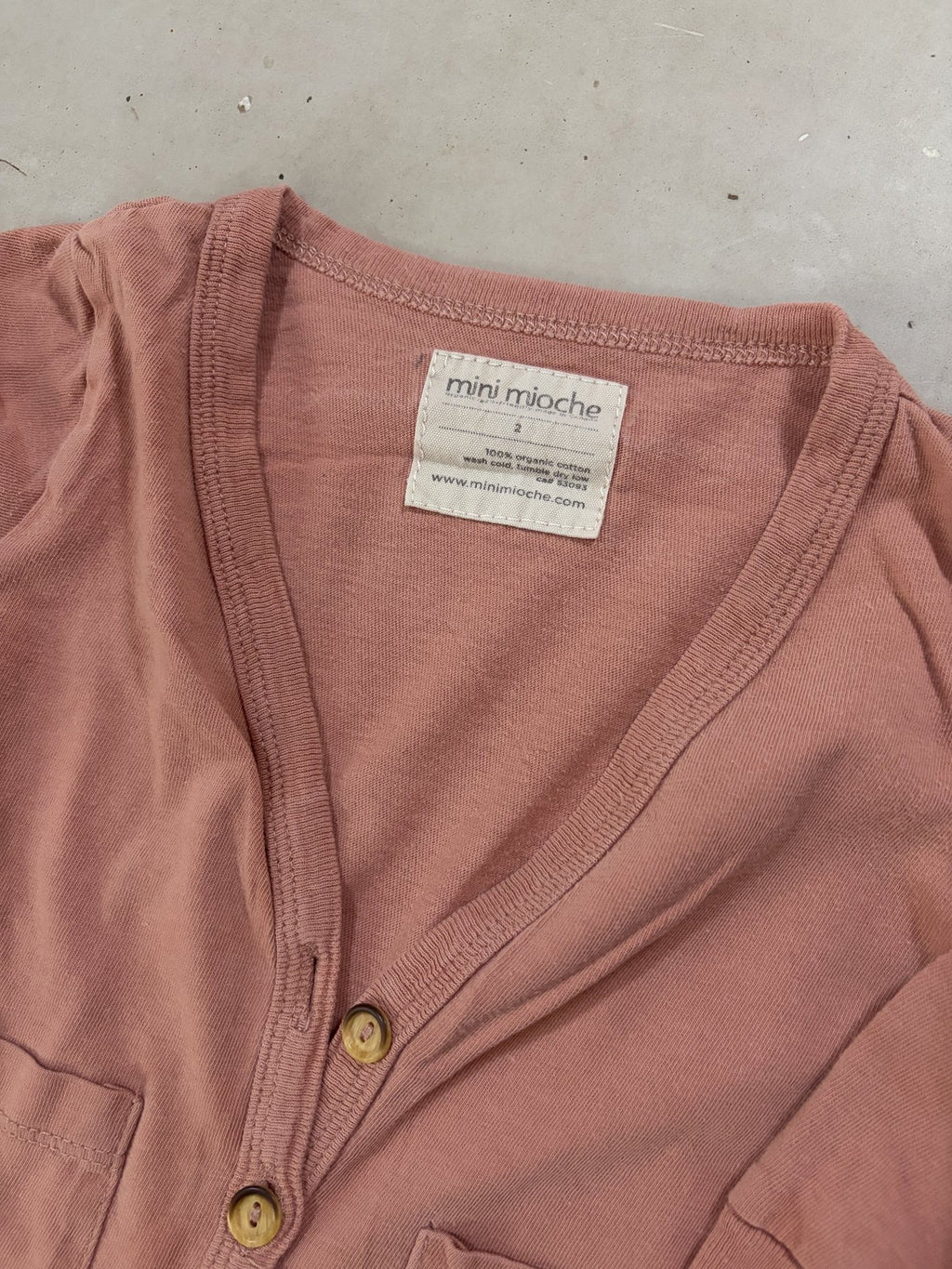 Mini Mioche rusty rose cardigan || 2