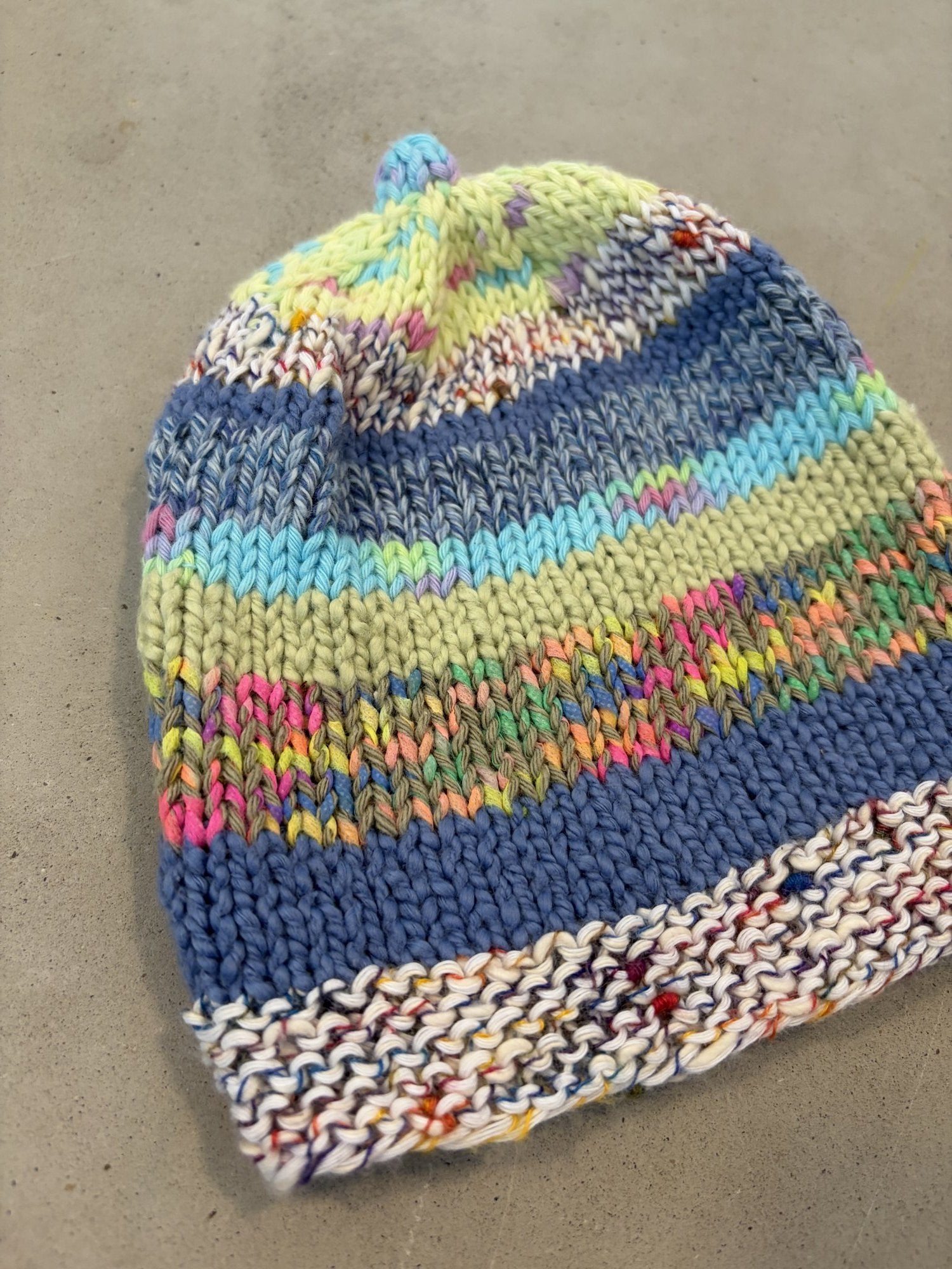 Grammy cotton hand knit hat (buy one give one!) || 0-6m