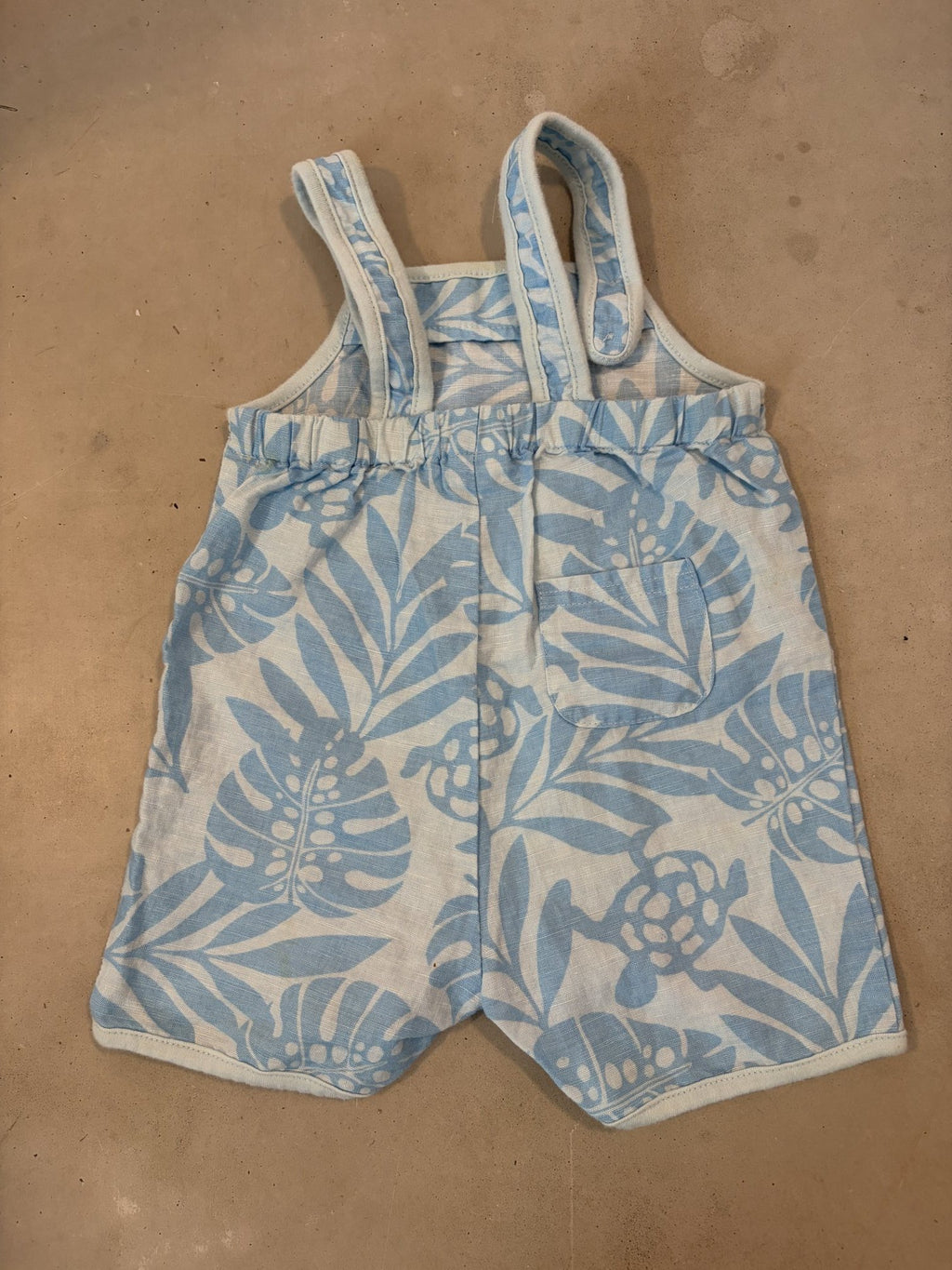 Baby Gap tropical linen romper || 3-6m