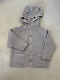 Zara waffle knit hooded cardigan || 12-18m