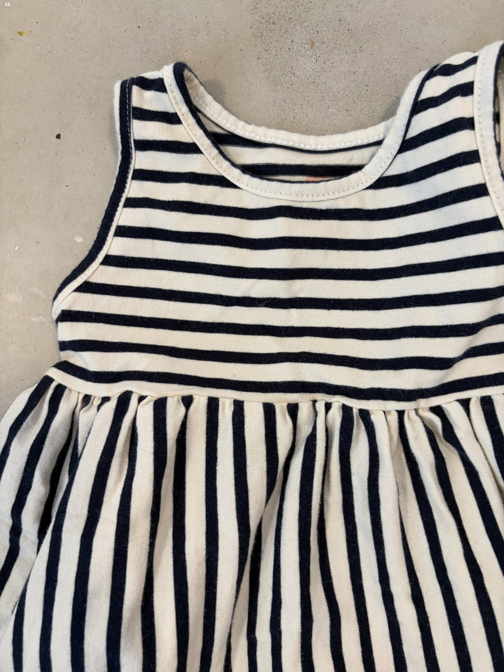 HEMA navy striped dress || 6-9m (euro 68)