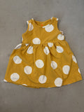 HEMA yellow polka dot dress || 9-12m (euro 74)