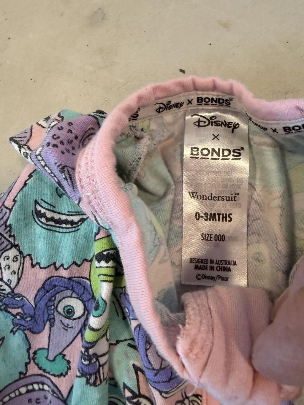 Bonds Monsters Inc Wondersuit || 0-3m