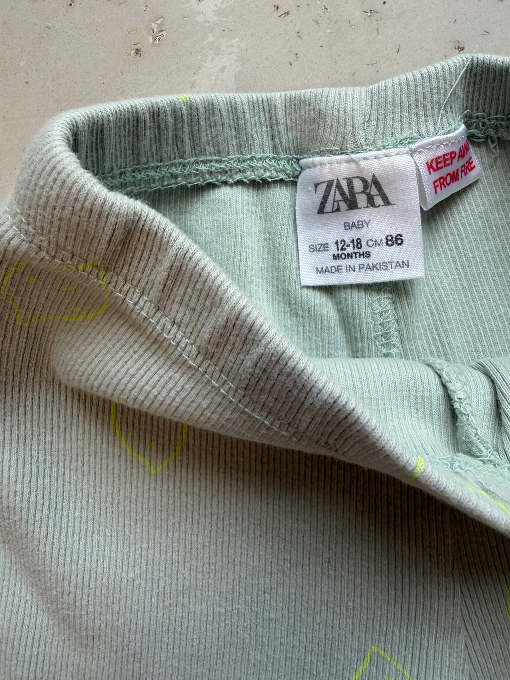 Zara lemon pants || 12-18m