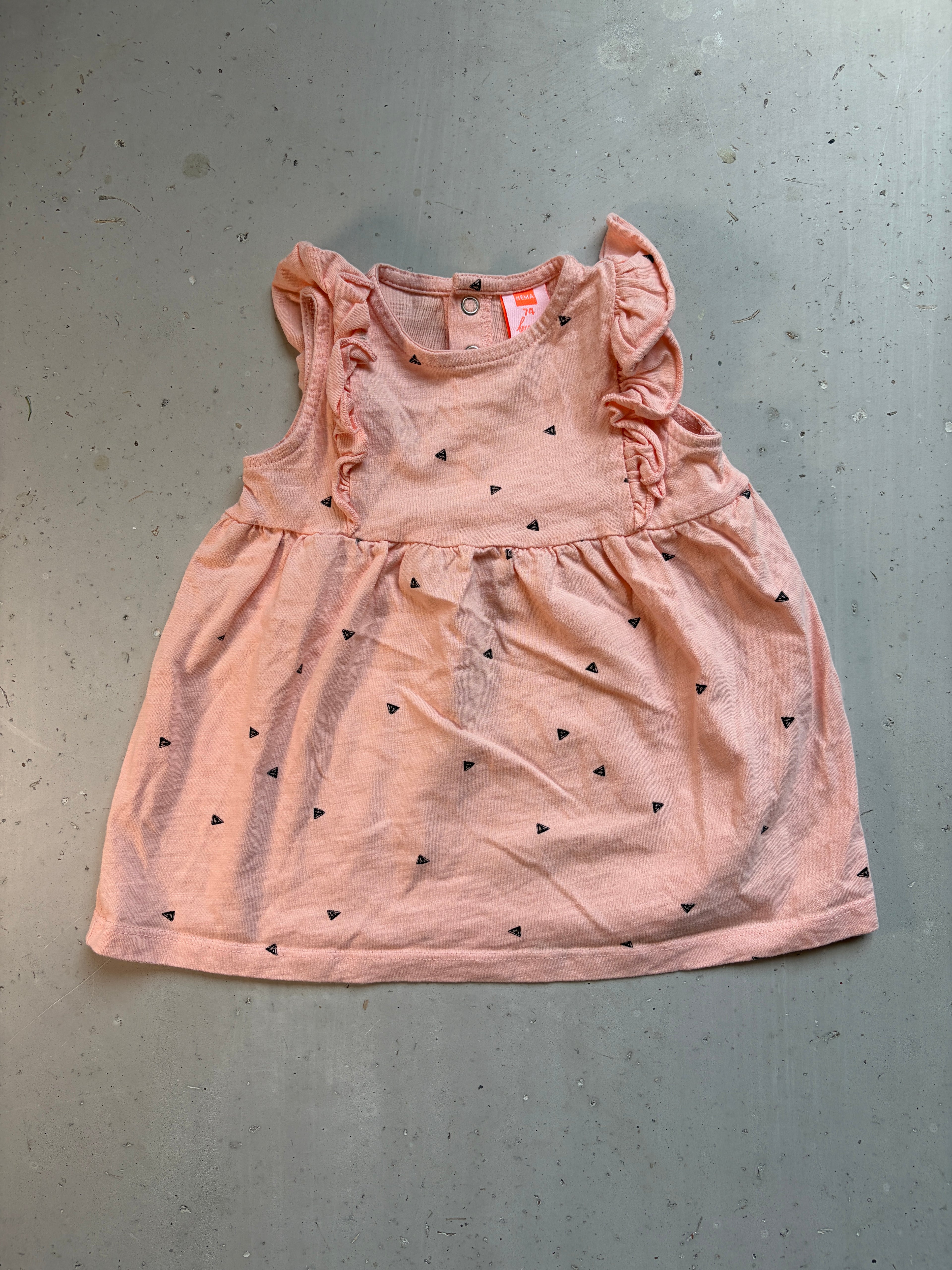HEMA peach dress || 9-12m (euro 74)