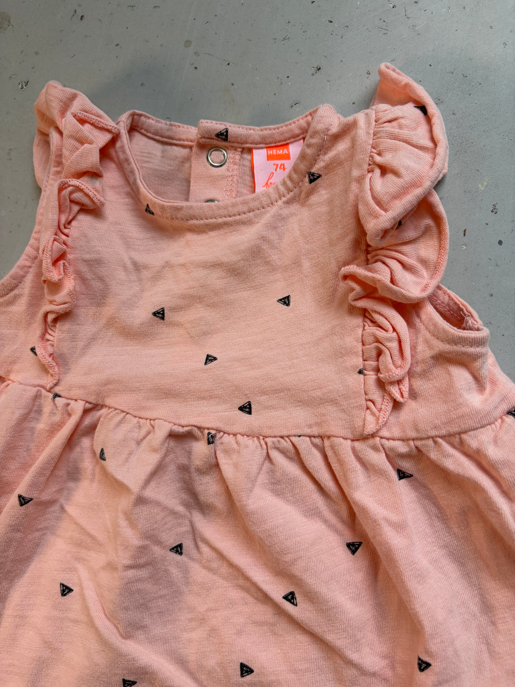 HEMA peach dress || 9-12m (euro 74)
