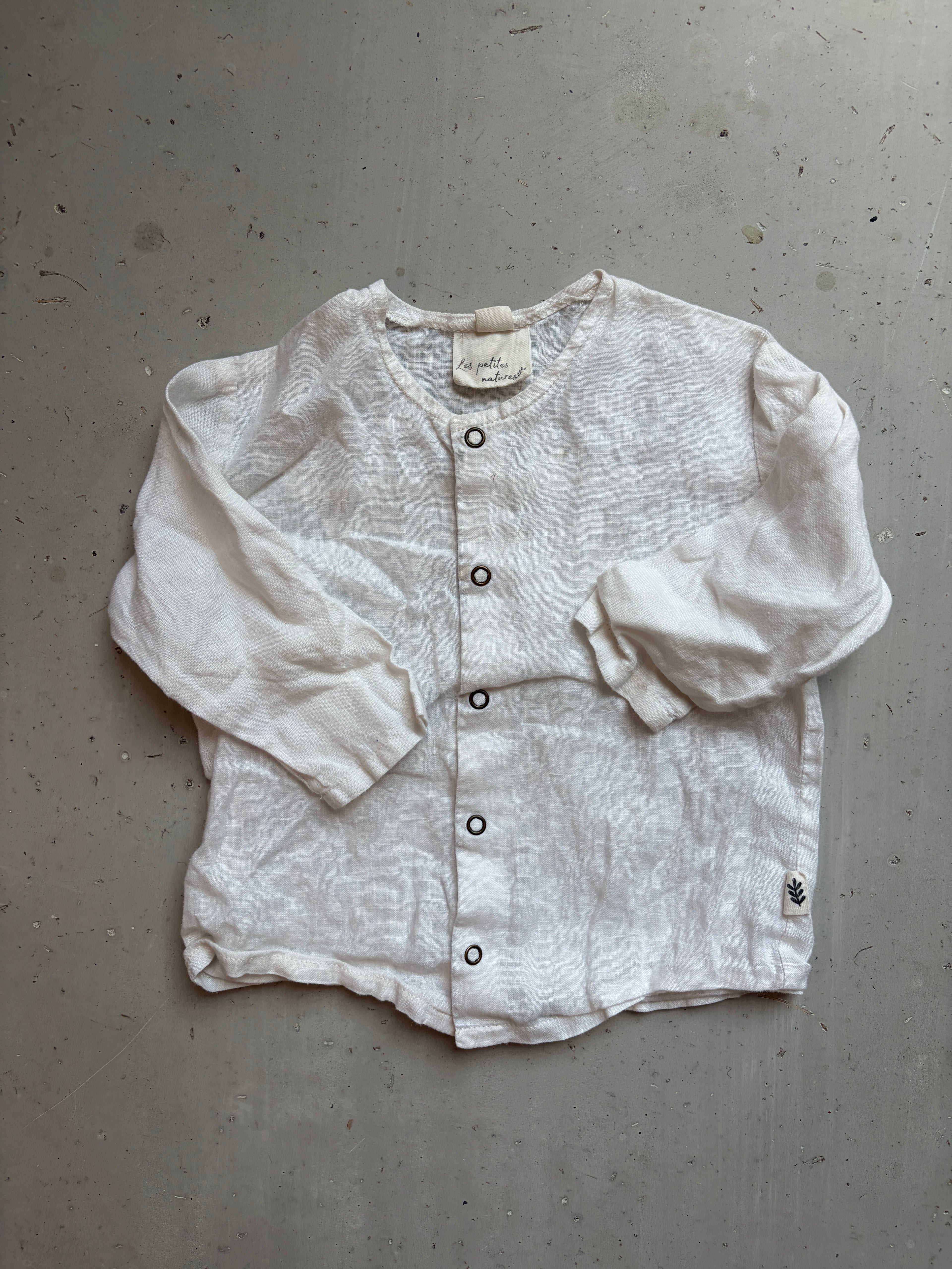 Les petites naturelles linen button up || 18-24m