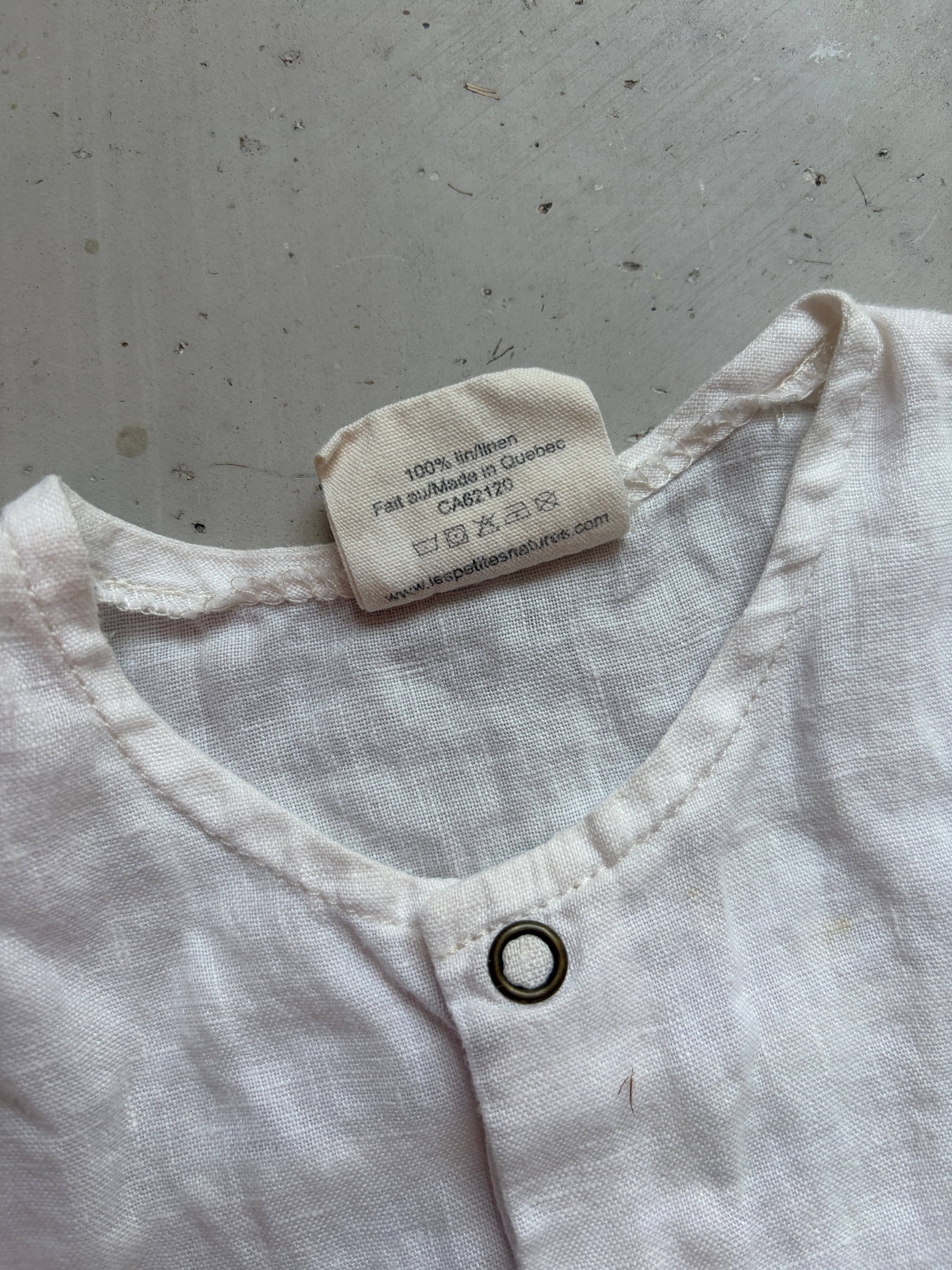 Les petites naturelles linen button up || 18-24m
