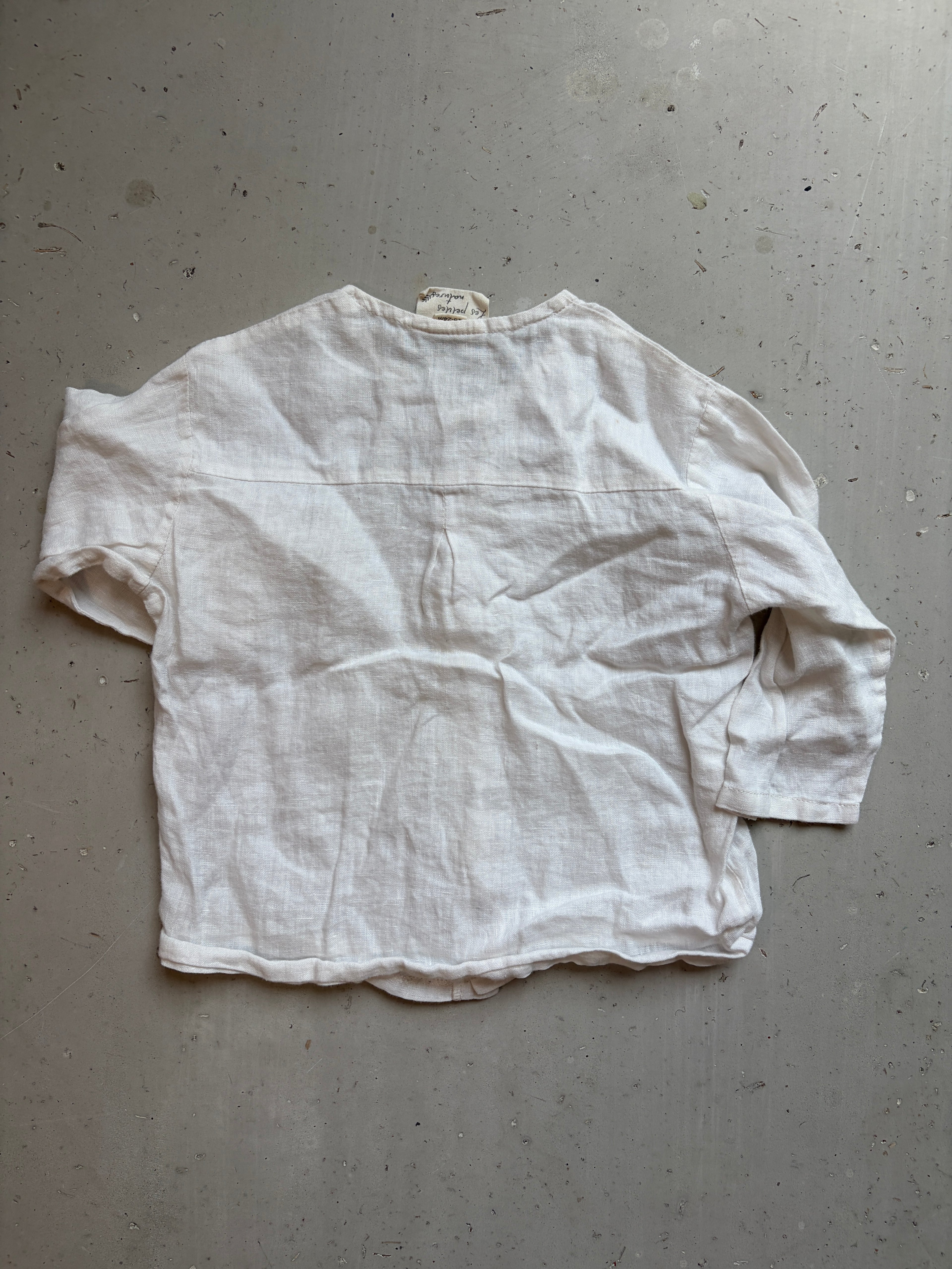 Les petites naturelles linen button up || 18-24m