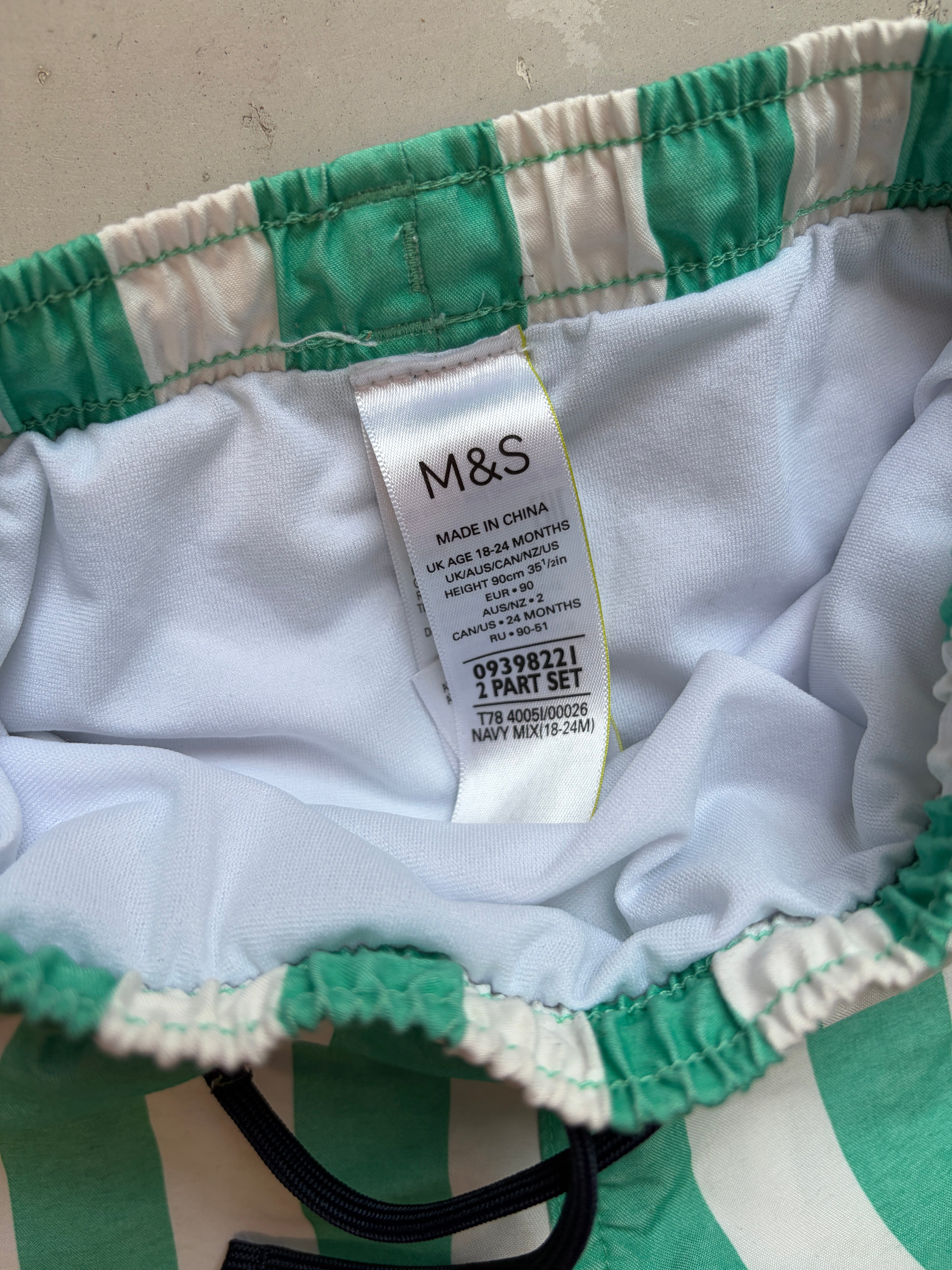 M&S swim trunks || 18-24m