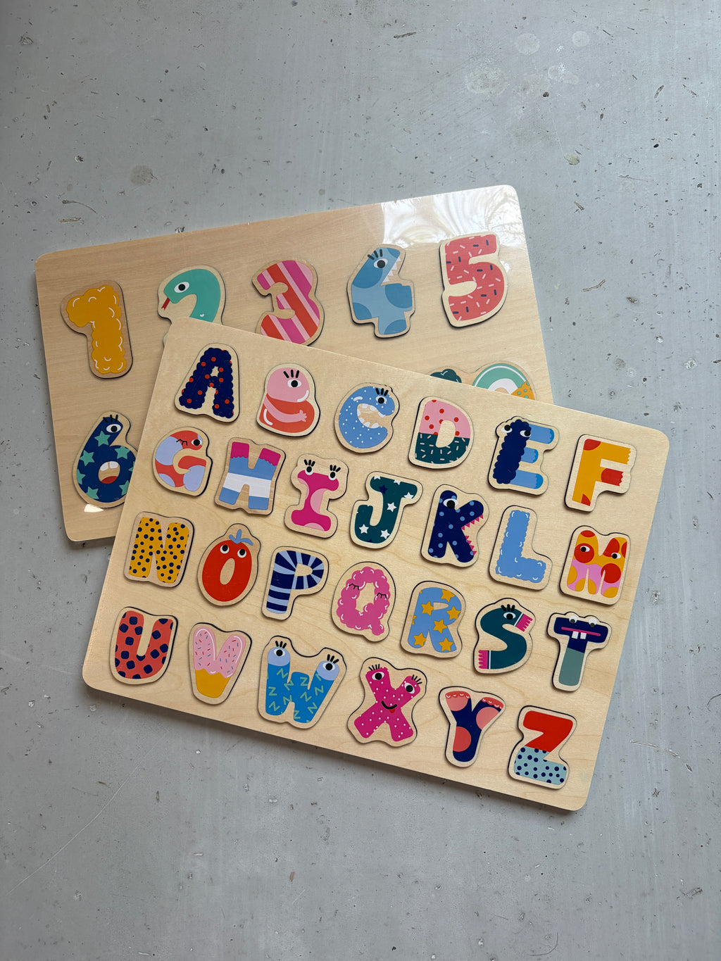 HEMA ABC/123 wooden puzzles