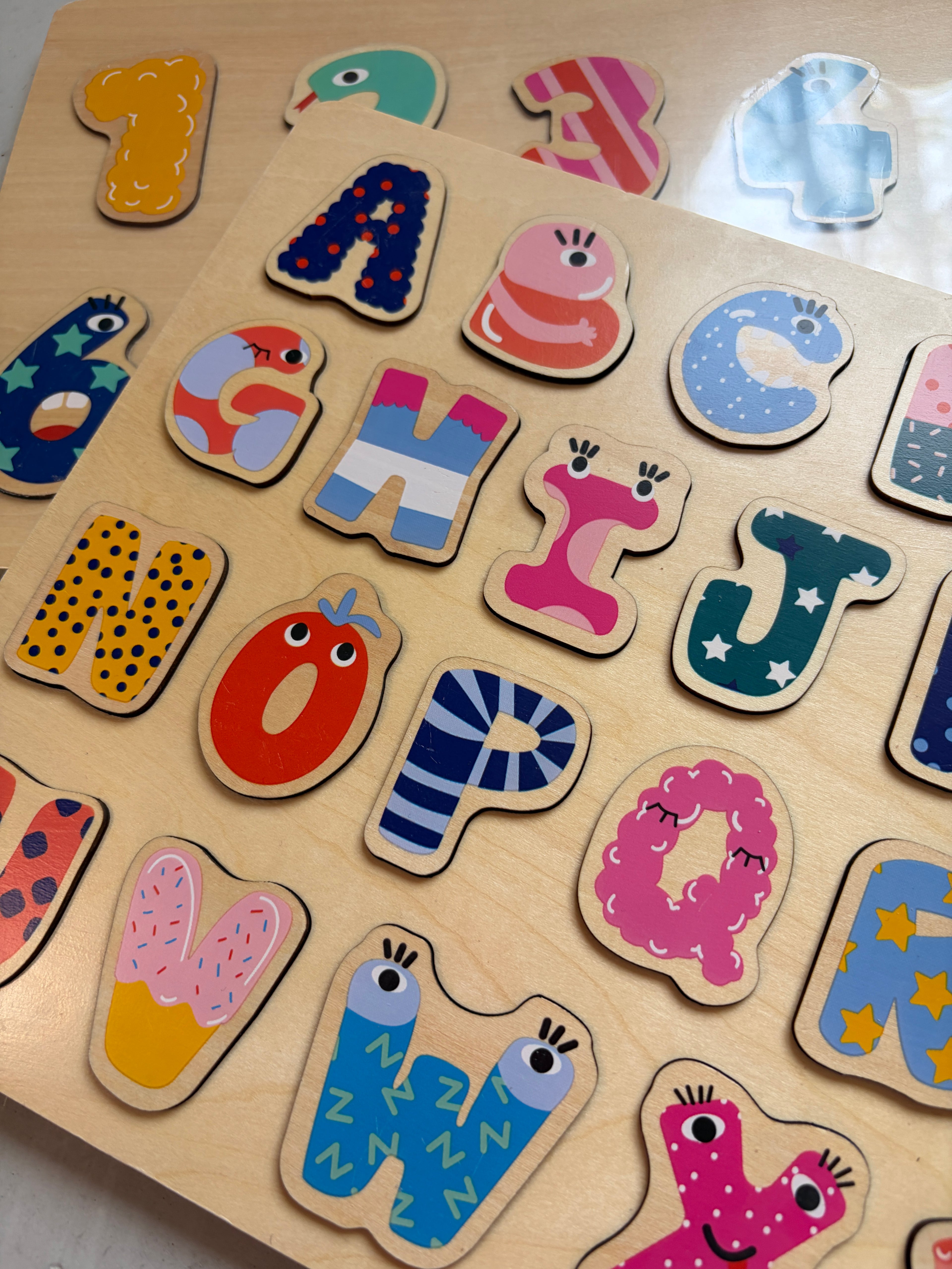 HEMA ABC/123 wooden puzzles