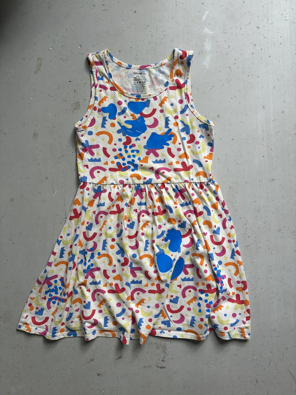 Plooofed George shape dress || M (7-8Y)