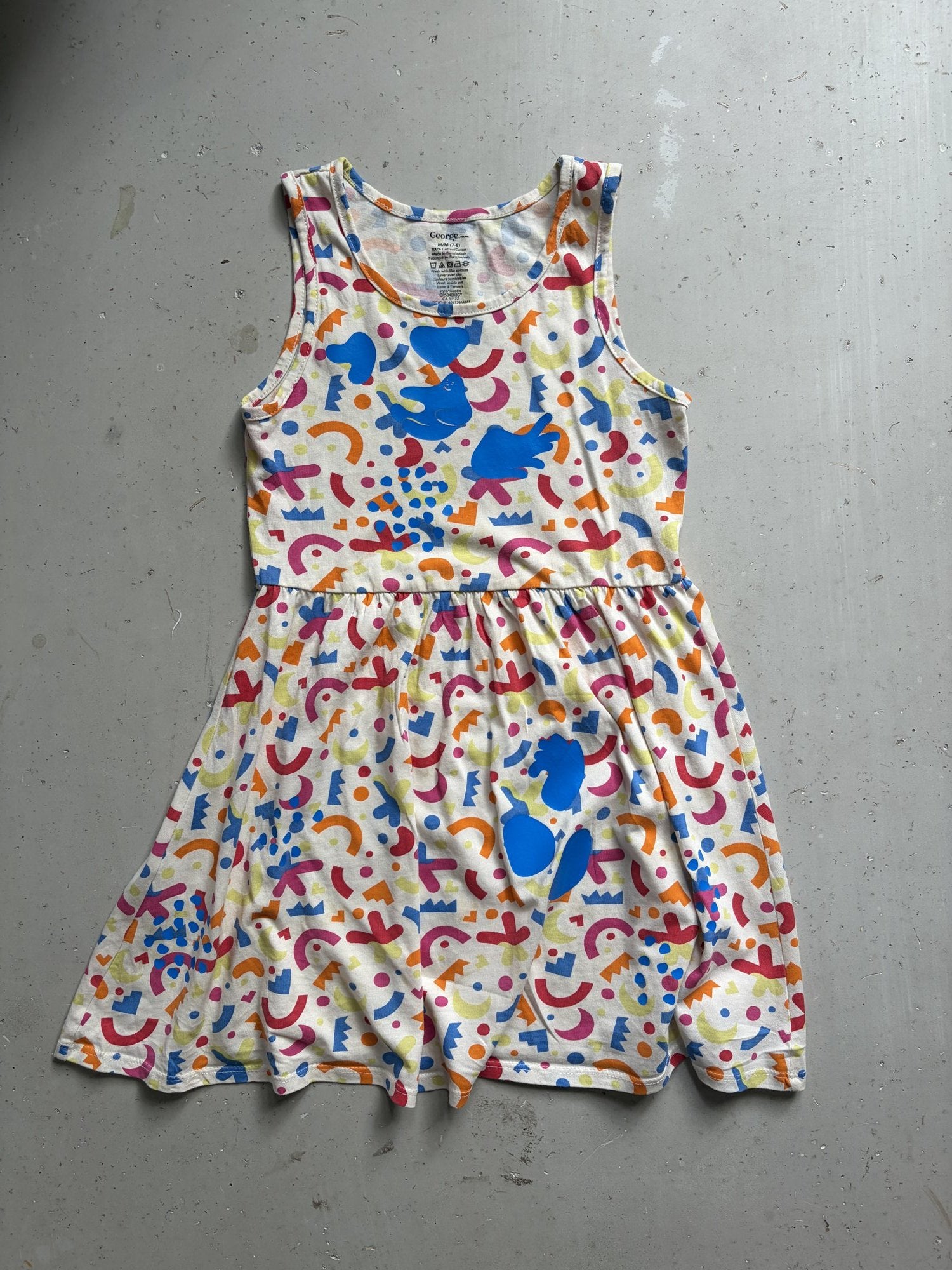 Plooofed George shape dress || M (7-8Y)