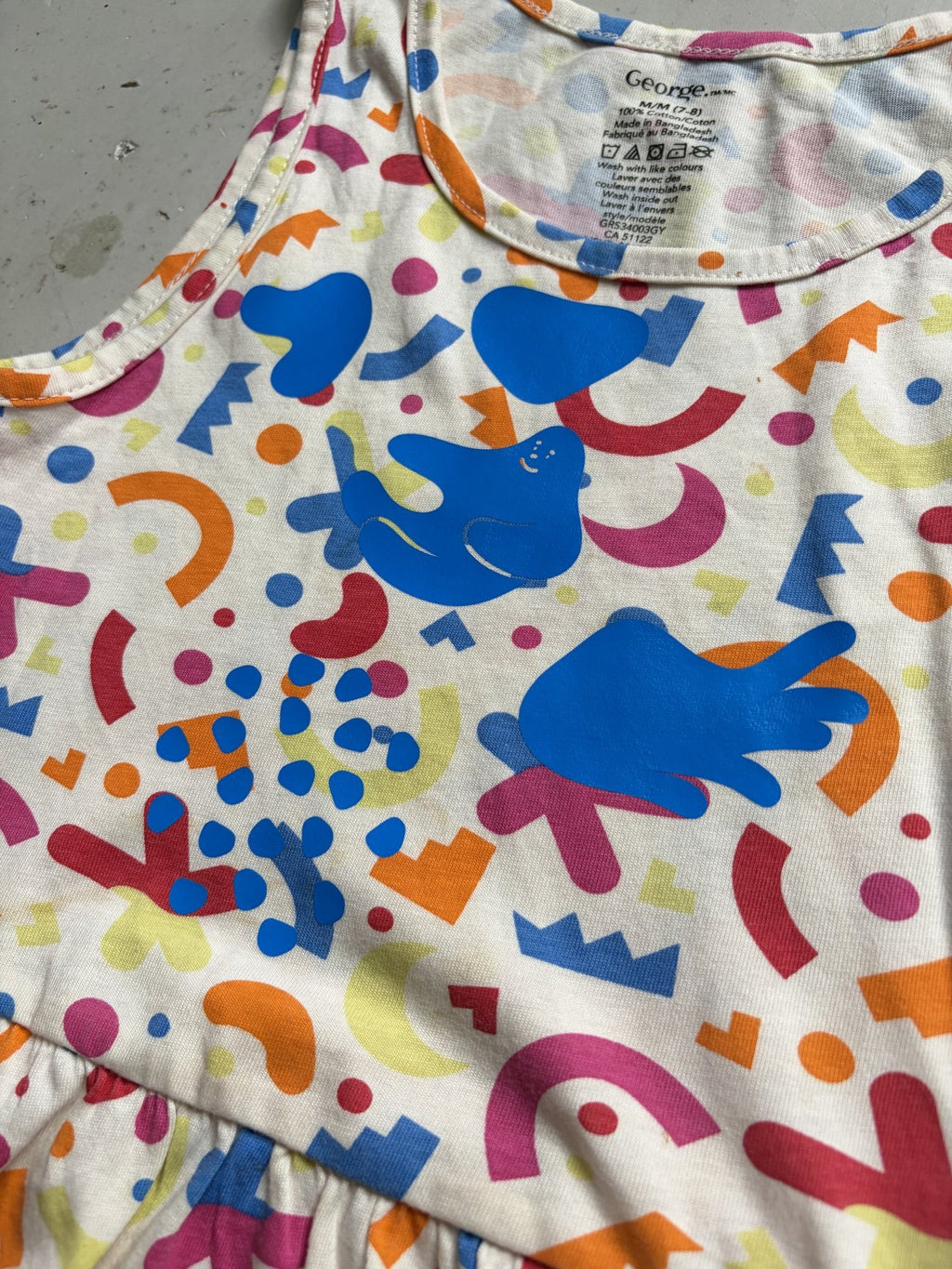 Plooofed George shape dress || M (7-8Y)