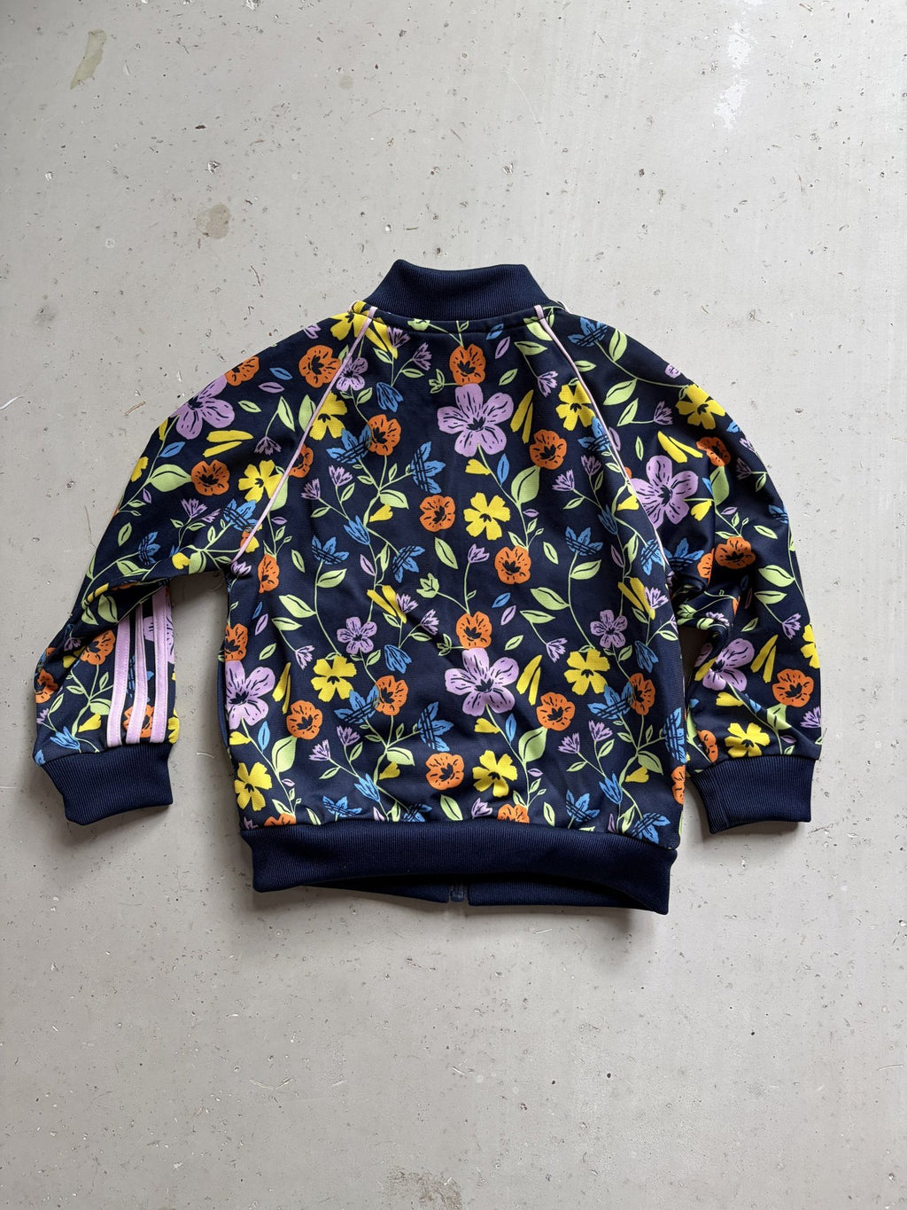 Adidas floral track jacket || 9-12m