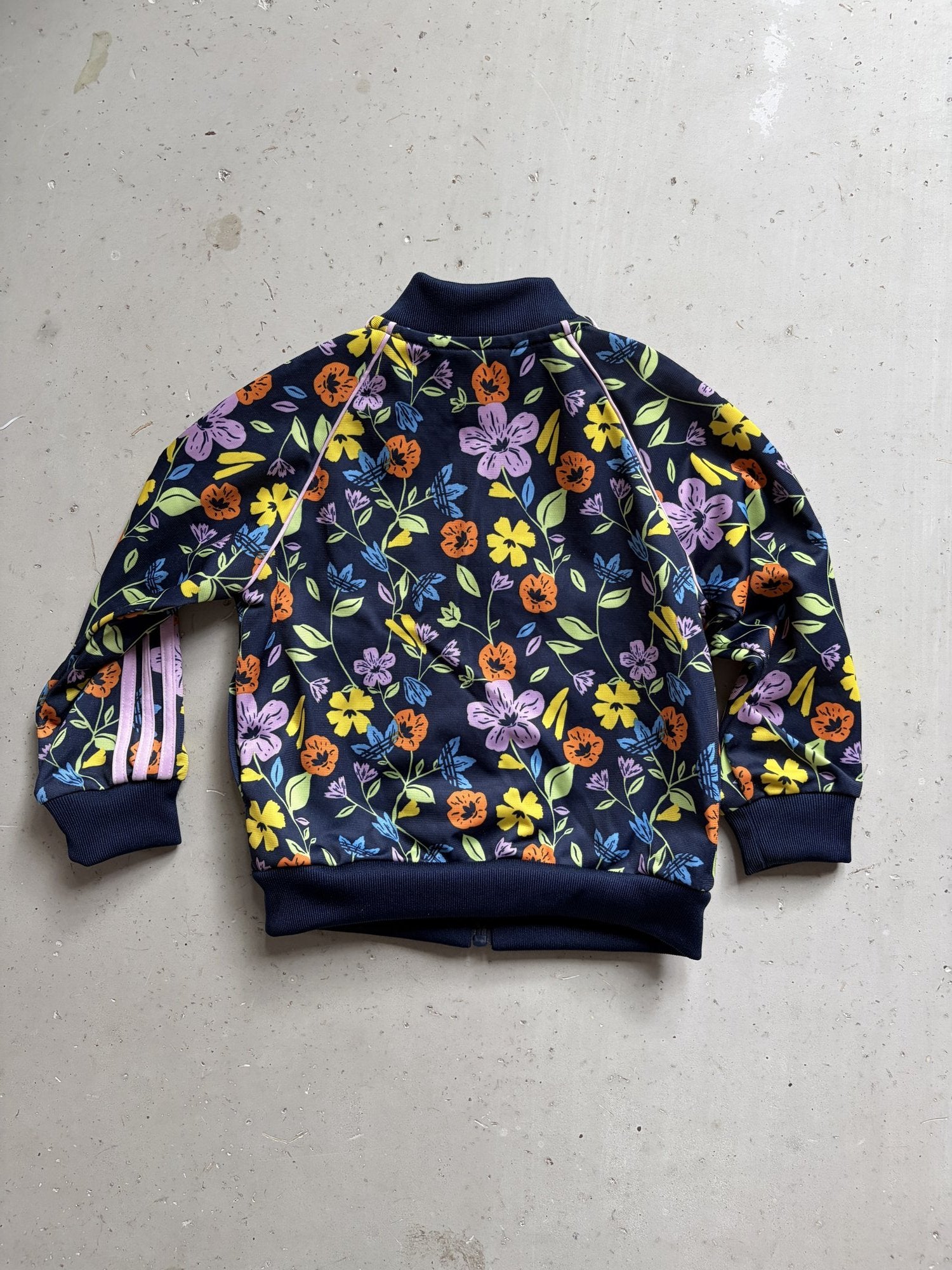 Adidas floral track jacket || 9-12m