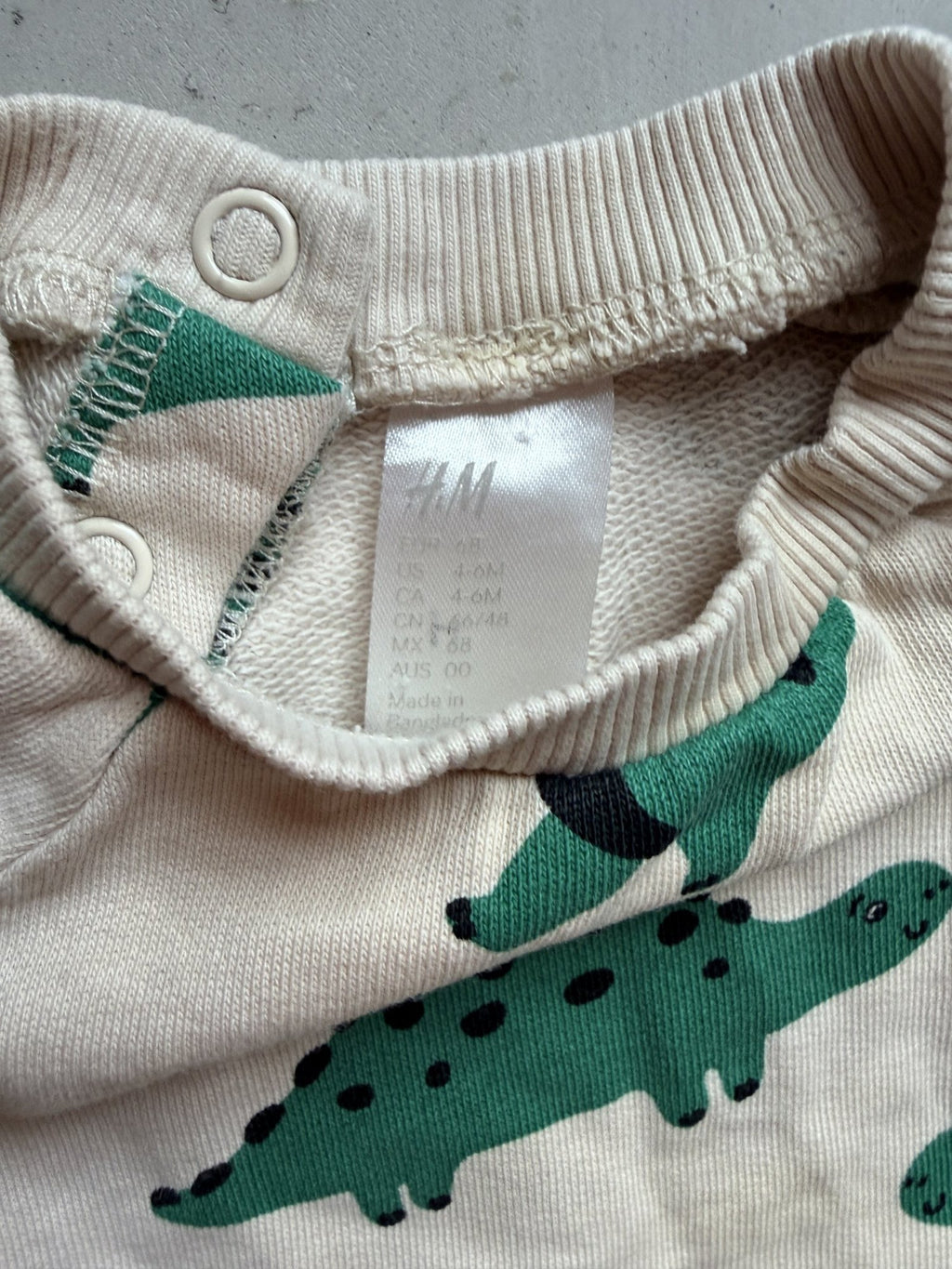 H&M terry sweatshirt || 4-6m