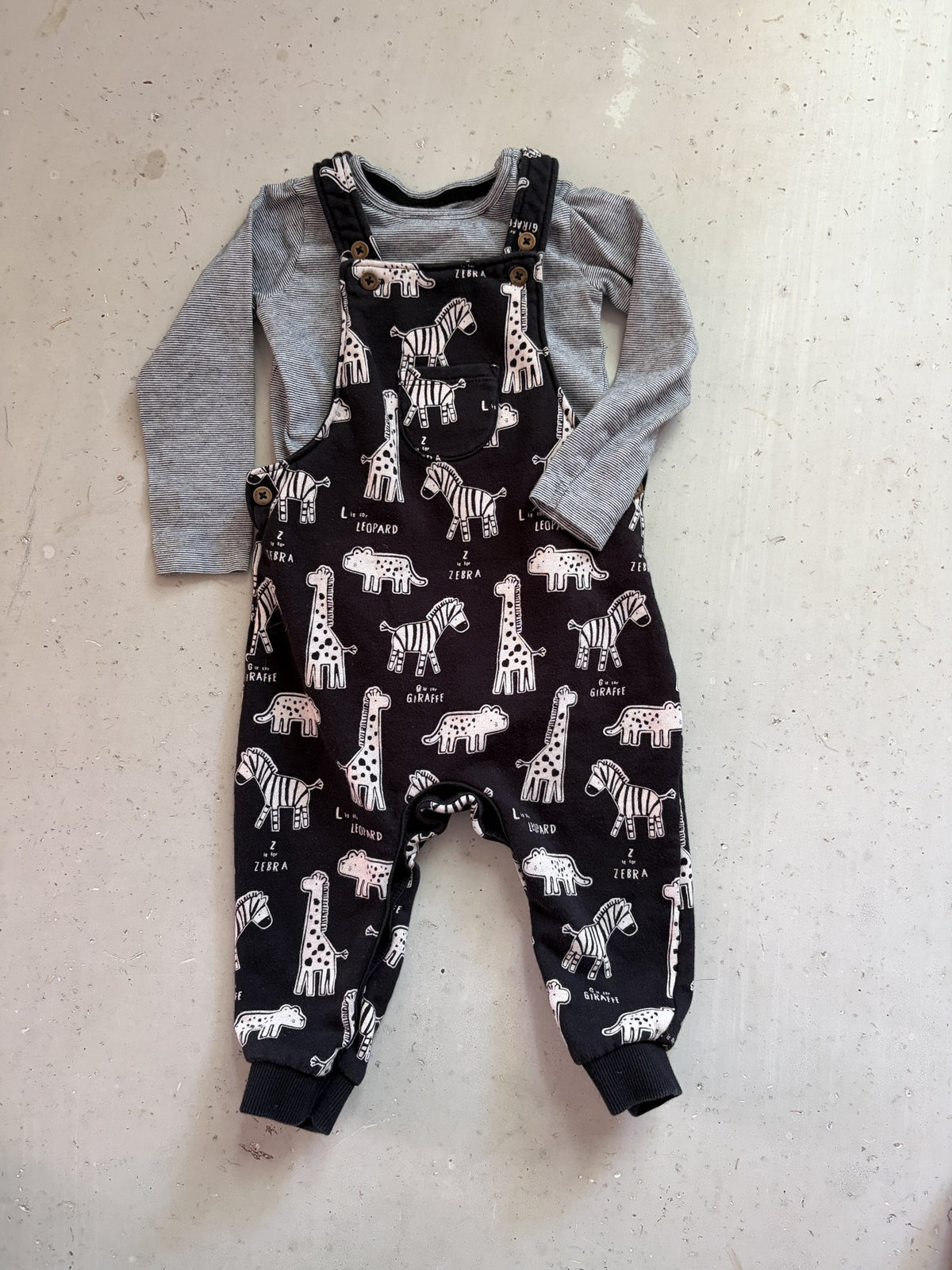 Fred & Flo Overall set || 12-18m