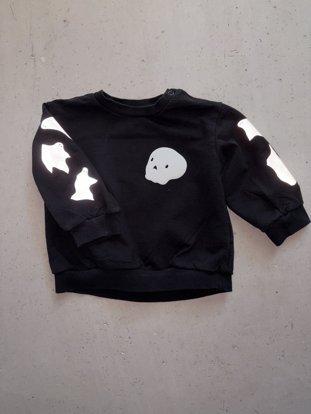 Plooofed Black Halloween sweatshirt || 6-9M