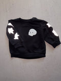 Plooofed Black Halloween sweatshirt || 6-9M