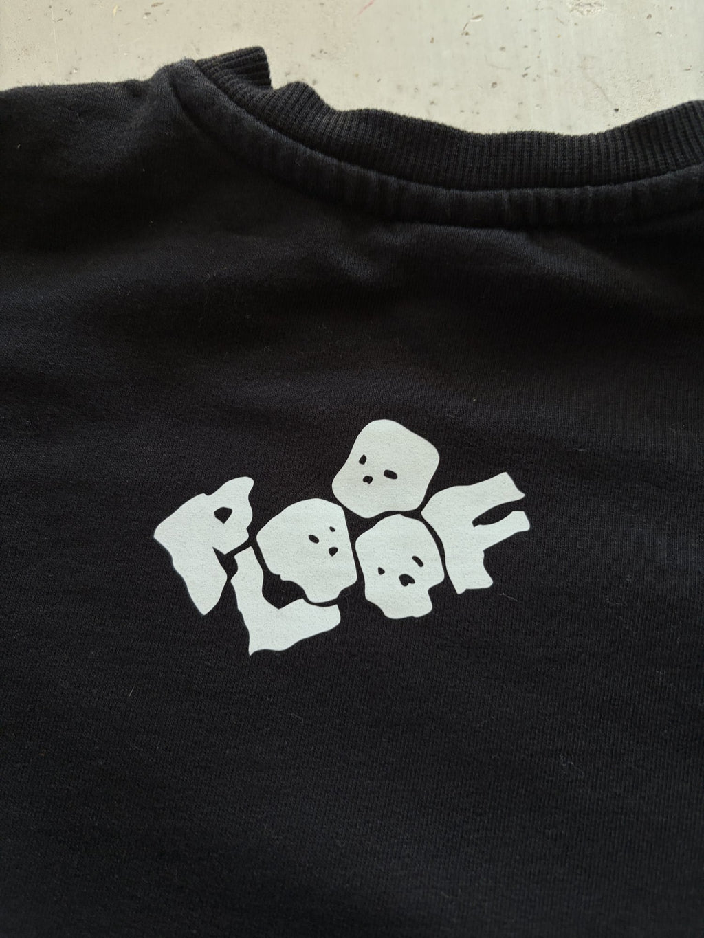 Plooofed Black Halloween sweatshirt || 6-9M