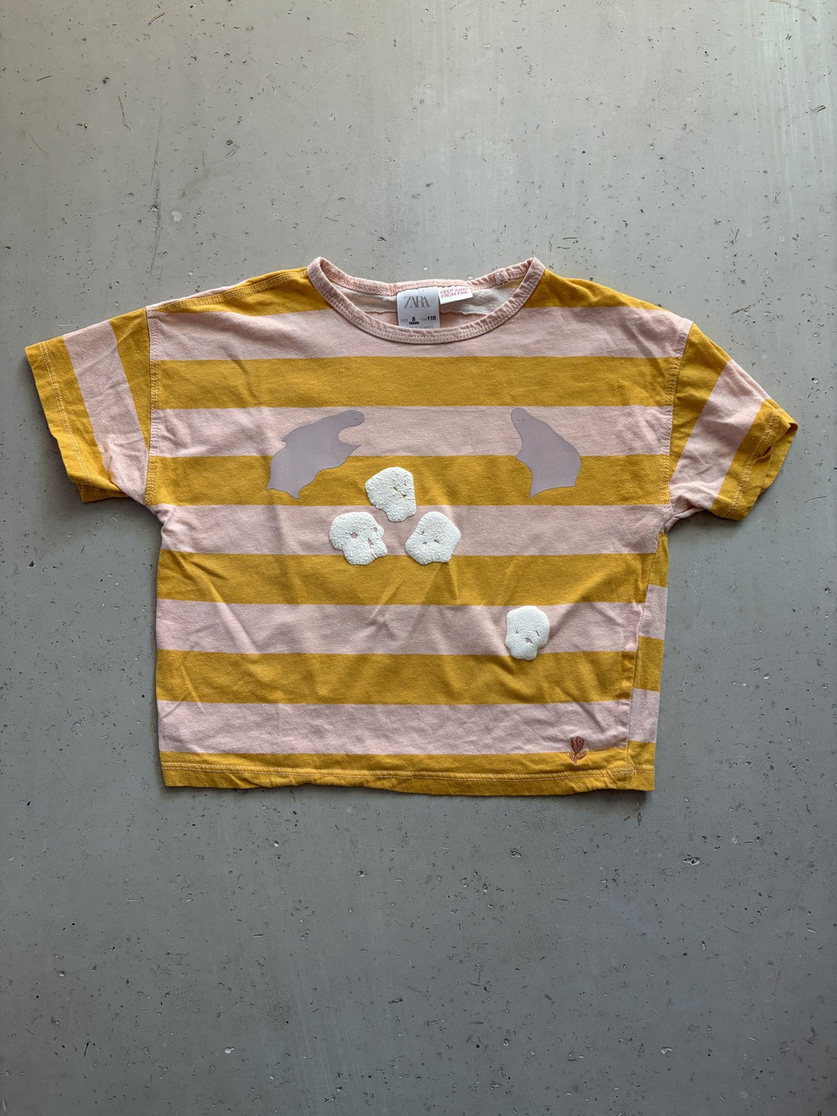 Plooofed Striped Halloween tee || 5Y