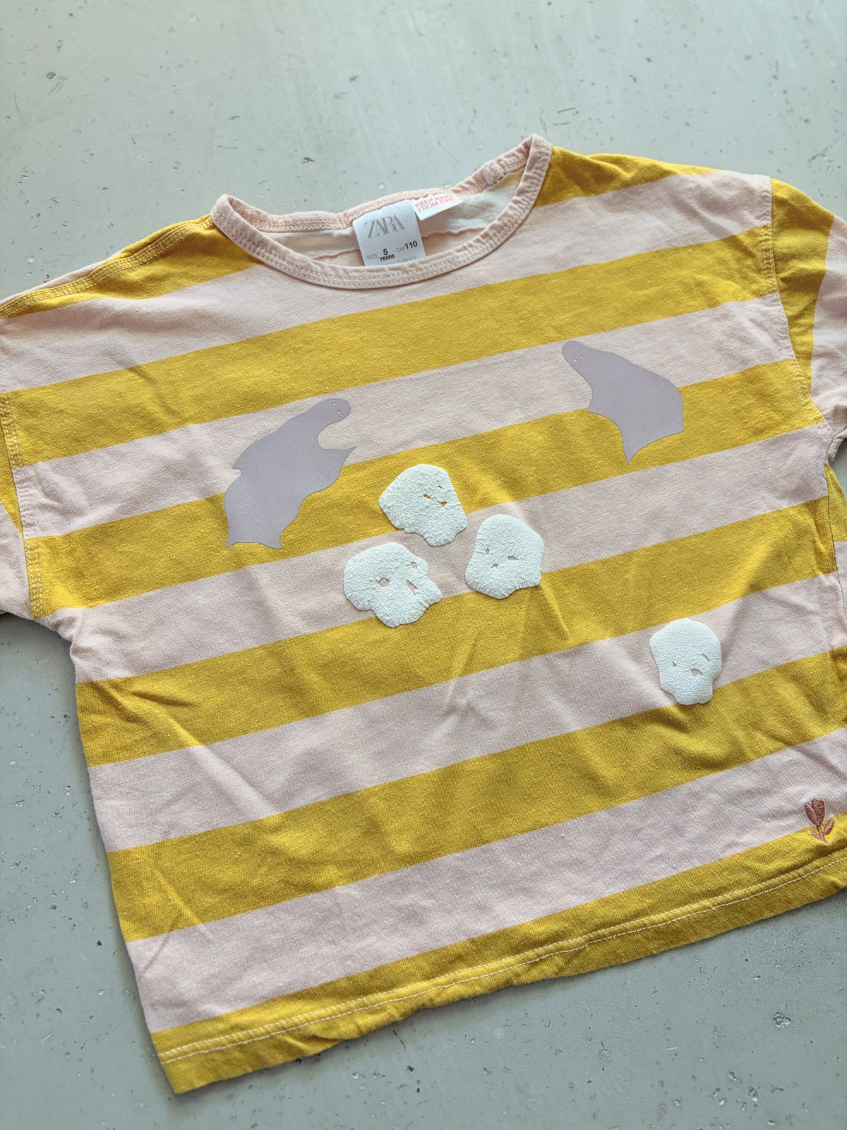 Plooofed Striped Halloween tee || 5Y