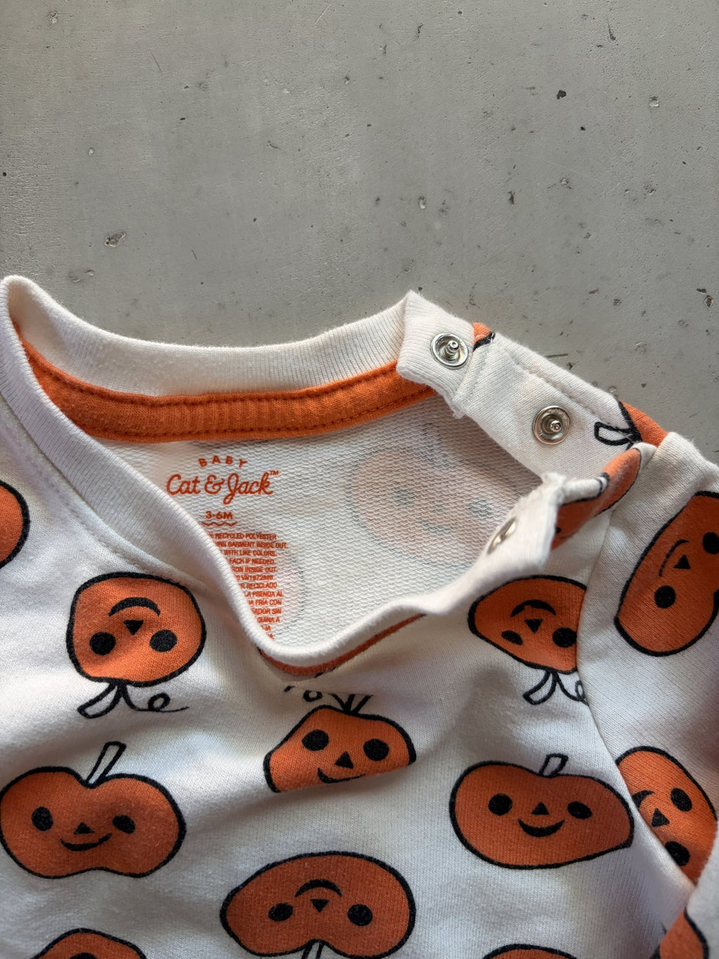 Cat & Jack Pumkpin sweatsuit || 3-6m
